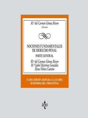 cover image of Nociones Fundamentales de Derecho Penal